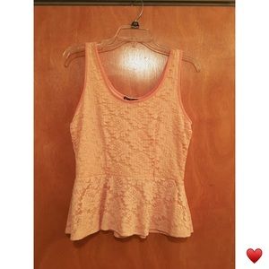 Salmon color floral blouse